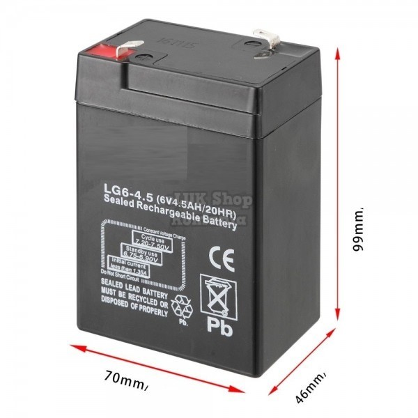 Acumulator universal plumb AGM 6V 4Ah VRLA acid baterie fara mentenanta