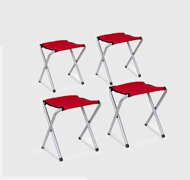 Set 4 scaune pliabile pentru camping